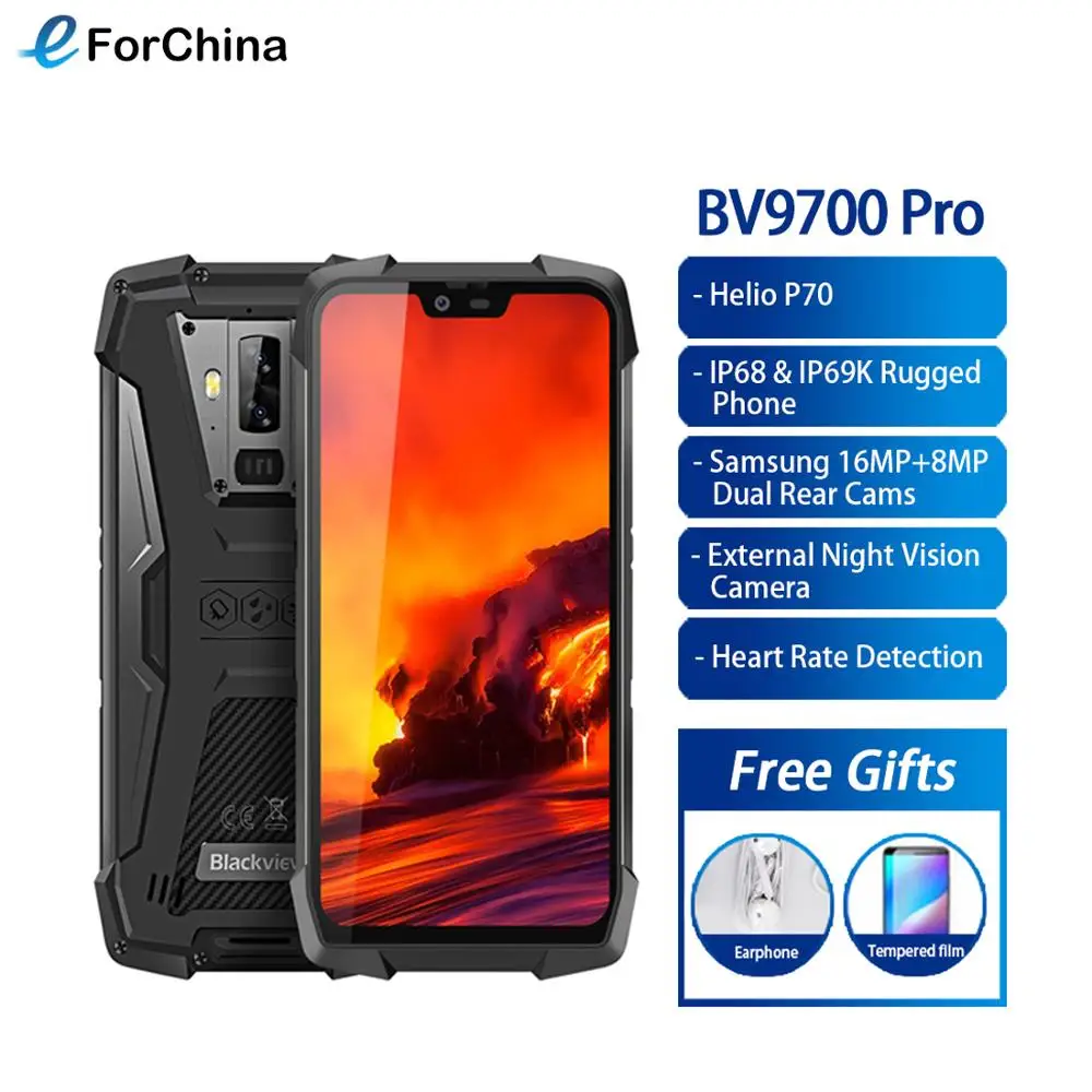 Blackview BV9700 Pro Helio P70 6 ГБ + 128 Гб IP68 Водонепроницаемый мобильный телефон 5 84 &quot19:9 FHD