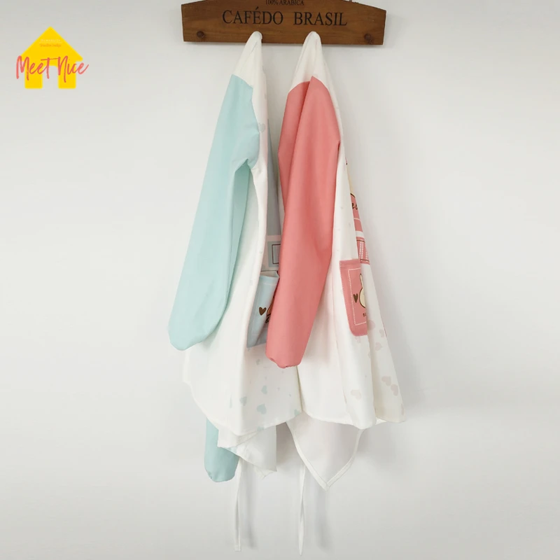 2018 Горячая новинка фартуки из хлопка и льна с двойным карманом для взрослых