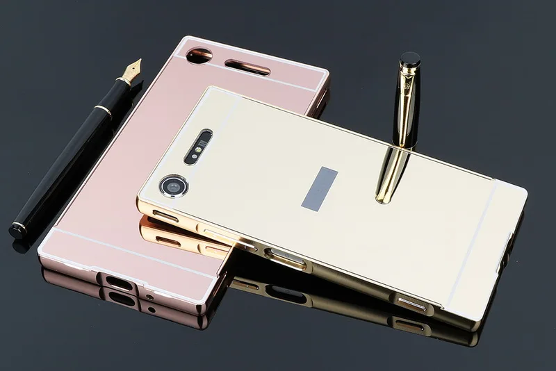 Для sony Xperia XA XA1 XA2 Ультра чехол Зеркальный Алюминиевый металлический бампер жесткий акриловый задний Чехол для sony XZ чехол для телефона s Fundas Coque