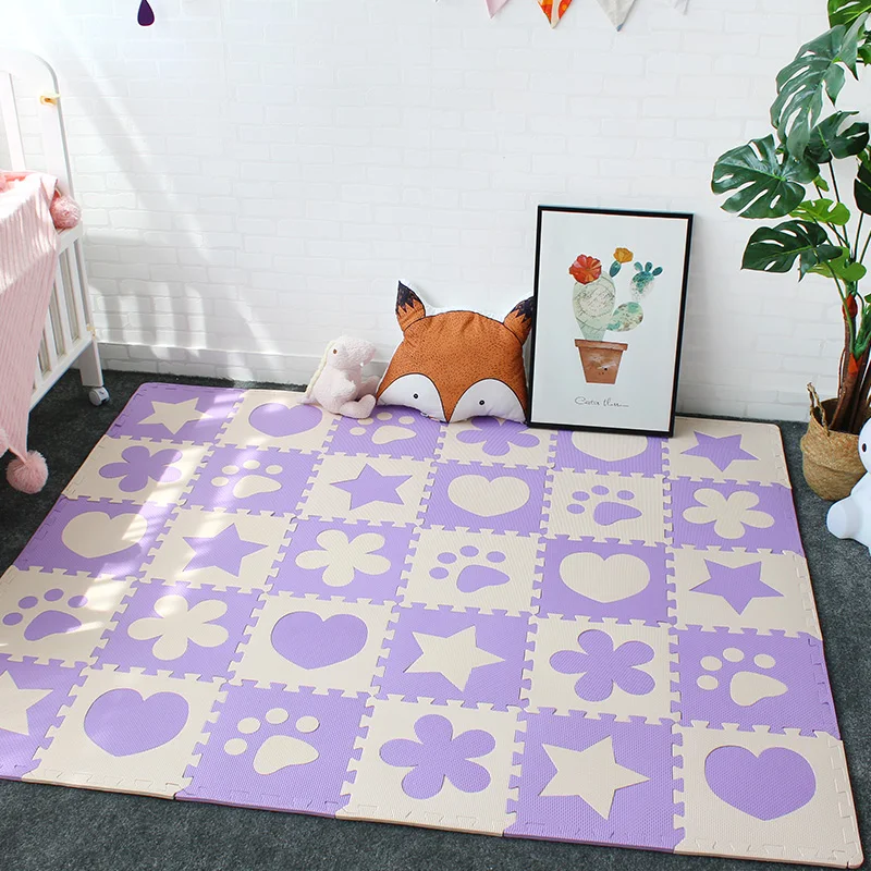 Детский игровой коврик из вспененного этилвинилацетата 10 шт. детский с гранью