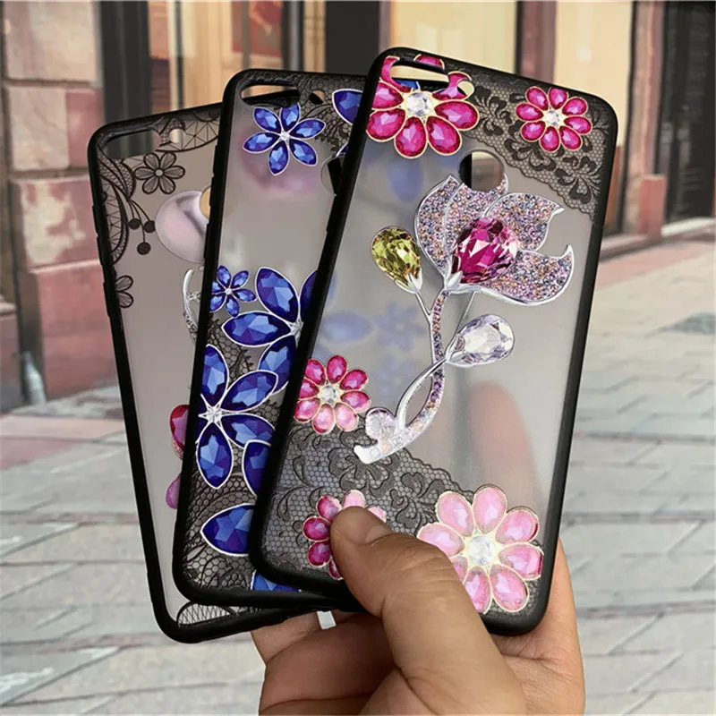 Цвет кружевное платье с цветочным рисунком дрель чехол для huawei Y9 2018 Y 9 Enjoy 8