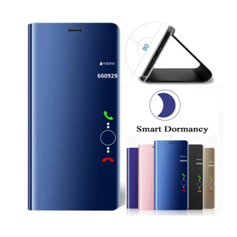 Роскошный прозрачный зеркальный чехол Sinbeda для Huawei P Smart P20 Pro кожаный флип-чехол с
