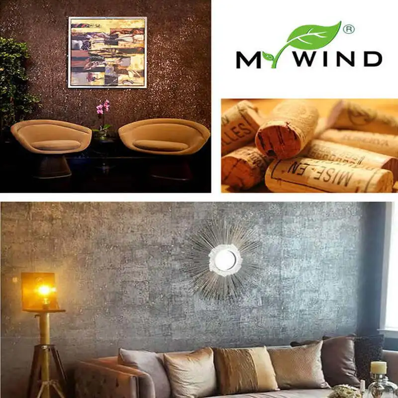 Черные золотые металлические пробковые обои для спальни звукопоглощающие 3D