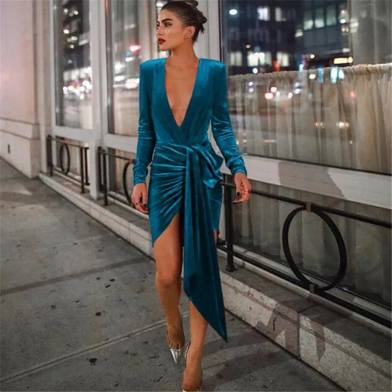 Новые платья женское вечернее Бандажное платье сексуальное Клубное с глубоким
