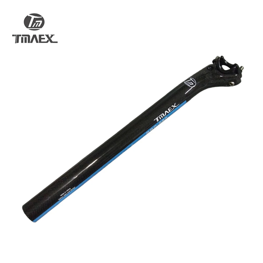 TMAEX 080 синий глянцевая велосипедный Подседельный штырь из углеродного MTB/дорожный
