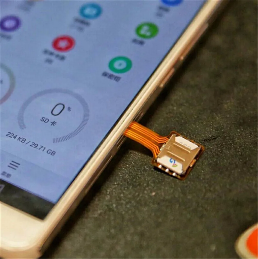 Гибридный двойной адаптер с двумя sim картами Micro SD Nano Sim расширения Android мобильный