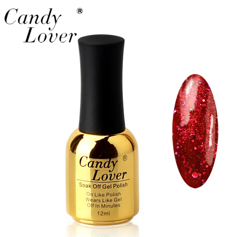 Яркие влюбленные 12 мл Сияющий Блеск Блестки Гель лак для ногтей Звездный