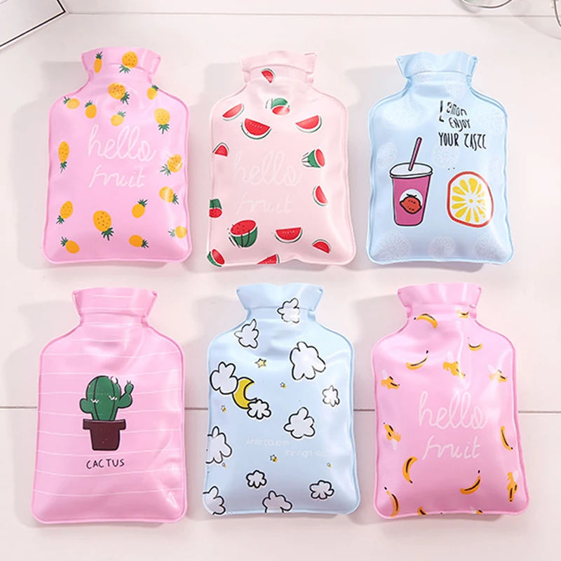 

Mini Cute Hot Water Bag Bottle Container Handy Pearl Finished Fabrics Water-filled Type Warm Hand Treasure 10.5*15.5cm