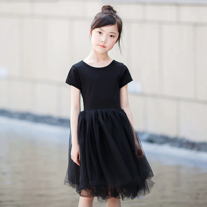 2019 Kids Girls Summer Dresses Princess Dancing Dress Black Teenage Party 8 10 12 14 15 Years Vestido Infantil Sukienki | Детская одежда