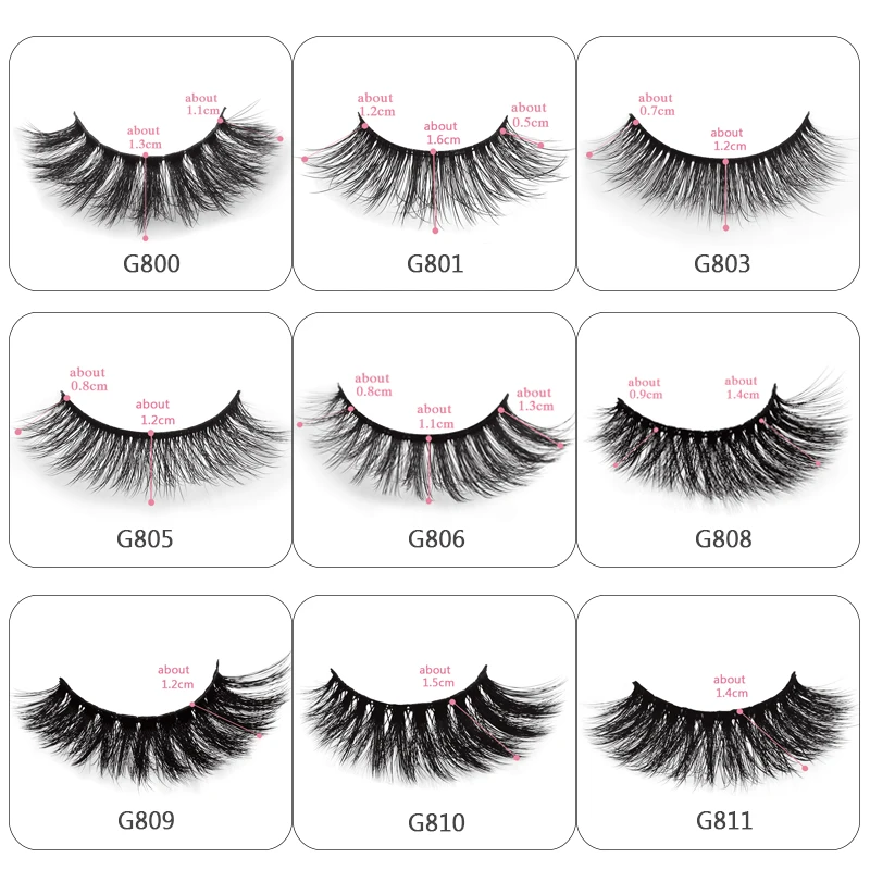 YSDO 10 boxes mink eyelashes 3d lashes 50 pair eyelash extension natural false volume strip G800 | Красота и здоровье