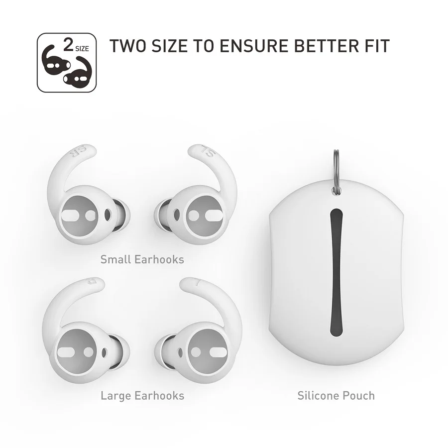 white Для Airpods 2 силиконовый чехол+ наушники с защитой от потери, наушники, защитный бокс для Apple аксессуары для Airpods - Цвет: white