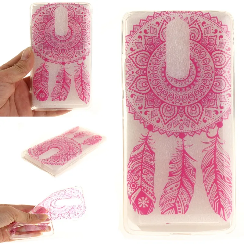 Ultra-thin Girl Pattern Painted Soft TPU Transparent Hollow Silicone Case For Lenovo K5 Note Campanula feather Phone Covers |