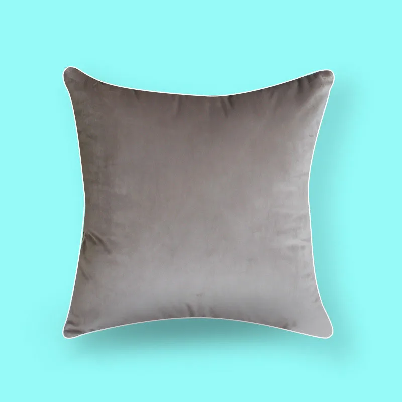 European style Solid color Simple Pillow sofa Cushion car Lumbar pillow High grade Sleeper cover - Цвет: E