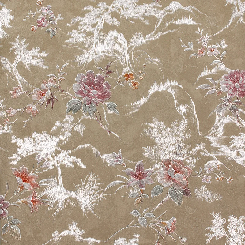 Китайские ретро стерео 3D обои романтические розы цветочный фон для рабочего