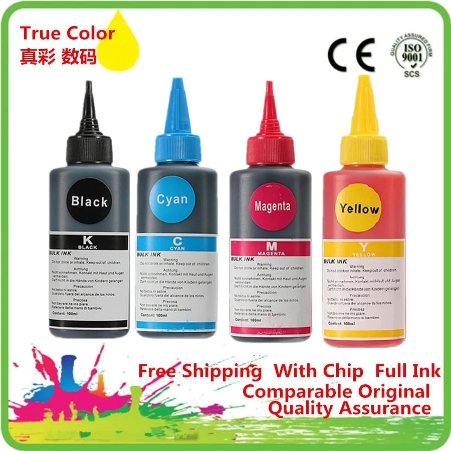 

Specialized Refill Dye Ink Kit for Epson T2621 T2631 T2634 XP-600 605 700 800 For Empty Refillable Ink Cartridge