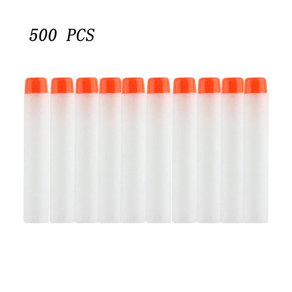 500 шт для Nerf пули для Nerf игрушечный пистолет Мягкие Черные пули для Nerf аксессуары дротики с полым отверстием голова пена пуля