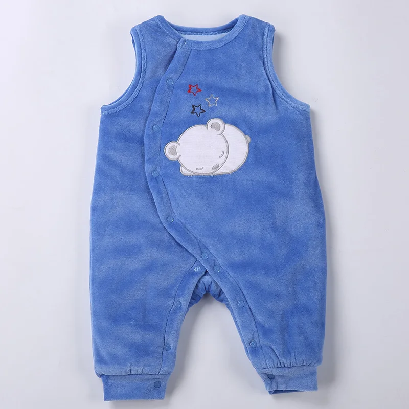 Детские комбинезоны пижамы для младенцев детская одежда Теплая стеганая с