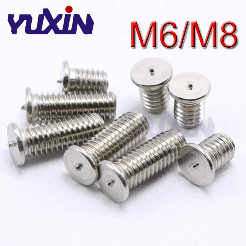 100/50 шт. M6 M8 * L A2 70 из нержавеющей стали сварочные винты ISO13918 DIN32501 точечные шпильки