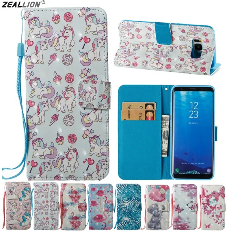 Чехол книжка zeallion для самсунга Galaxy S7 Edge S8 S9 Plus J3 J5 J7 A3 A5 2017 Note 8 из искусственной