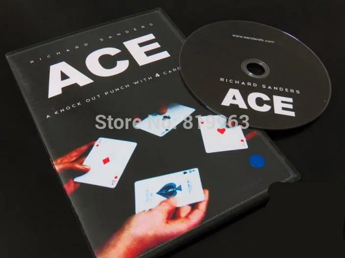 Бесплатная доставка ACE (карты и DVD) Ричард Сандерс-магические трюки Магия Крупным