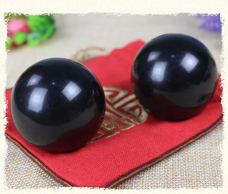 2 шт./лот натуральный Нефритовый камень массажный мяч для рук подвижные