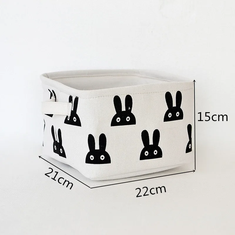 Офисная настольная коробка для хранения FullLove Rabbit с принтом складная ювелирных
