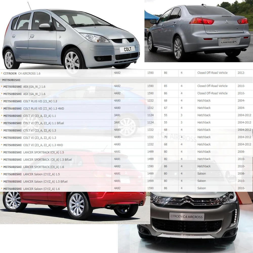 4 шт. Катушка зажигания для M ITSUBISHI ASX COLT и PLUS VI LANCER VIII C ITROEN C4 AIRCROSS 1.1L 1.3L 1.5L 1.6L (2008 )