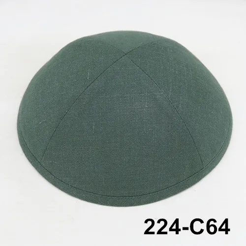 224C64 Kippot Kippa Kippah Linen-2 Kipa19cm Skullies Yarmulke Beanies еврейская шляпа-Кепка с черепом при покупке более 5 лотов скидка be10 - Цвет: 224C64