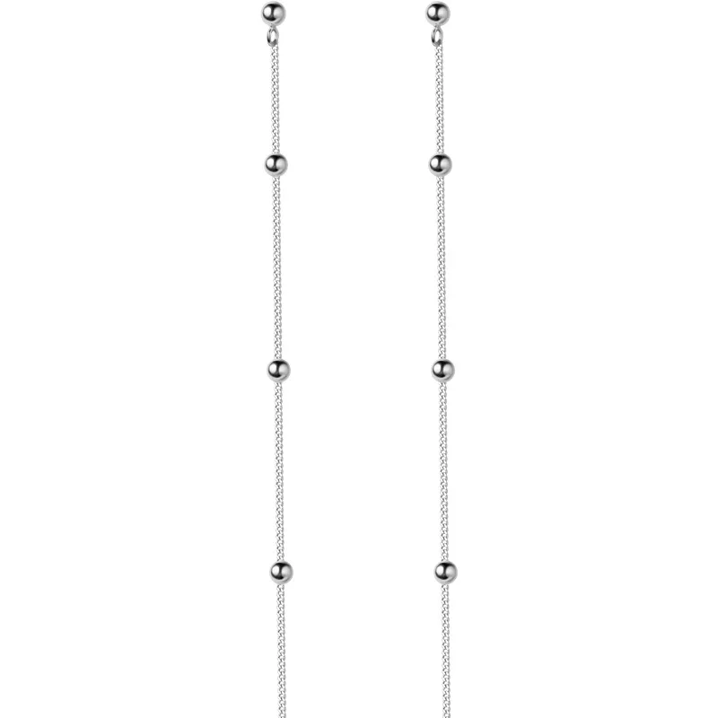 Длинные висячие серьги для женщин s925 Серебряный цвет Кристальные свадьбы