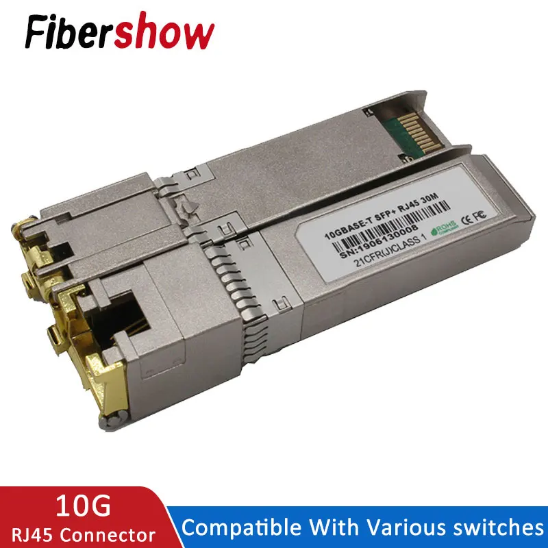 SFP + модуль RJ45 коммутатор gbic 10G разъем медный гигабитный Ethernet порт|Оптоволоконное