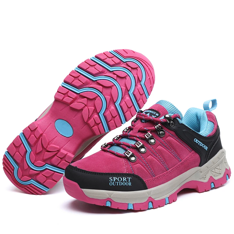 Hiking Womens Shoes Wearable Outdoor For Women Autumn/Winter Walking Boots Leather Waterproof Girls Mountain | Спорт и развлечения