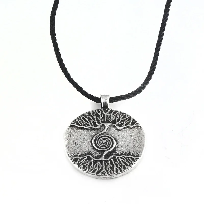 tree of life pendan Ретро тибетское духовное ожерелье цветок жизни ожерелье с подвеской в виде мандалы для женщин и мужчин геометрический амулет Йога чокер Религиозные ювелирные изделия - Окраска металла: tree of life pendan