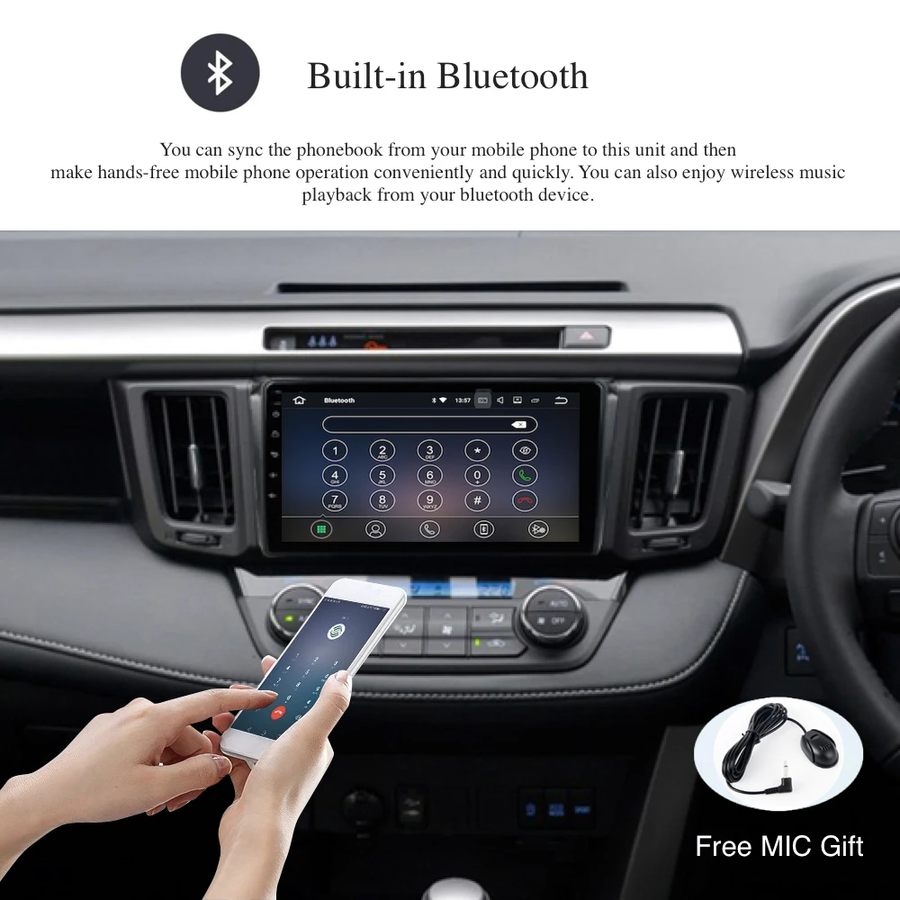 Автомобильный мультимедийный плеер Android GPS навигатор для Toyota RAV4 РАДИО 2014 2018