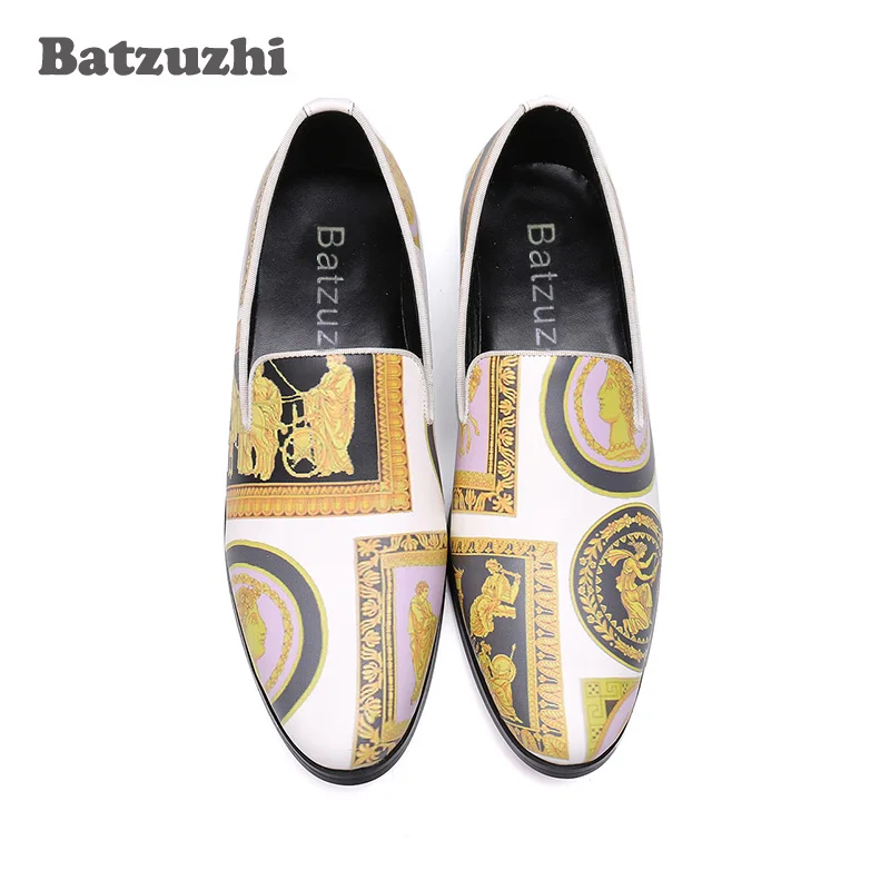 Batzuzhi модная мужская и женская обувь класса люкс с волнообразным краем zapatos de hombre