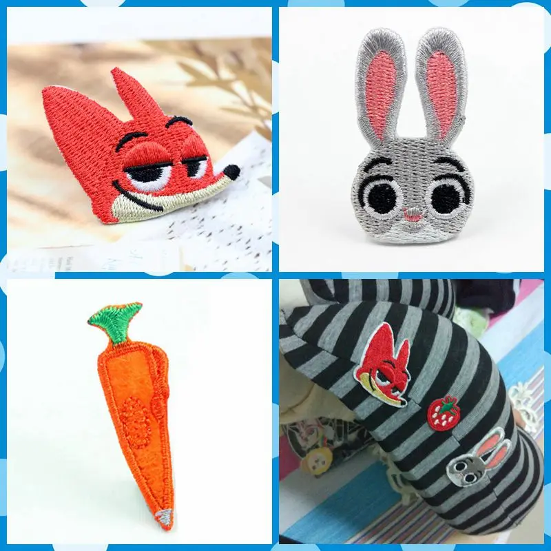 Бесплатная доставка 3 шт./лот лиса кролик с морковкой наклейка животные из