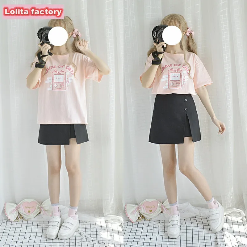 Новинка 2019 года летняя футболка с короткими рукавами в японском стиле Летняя