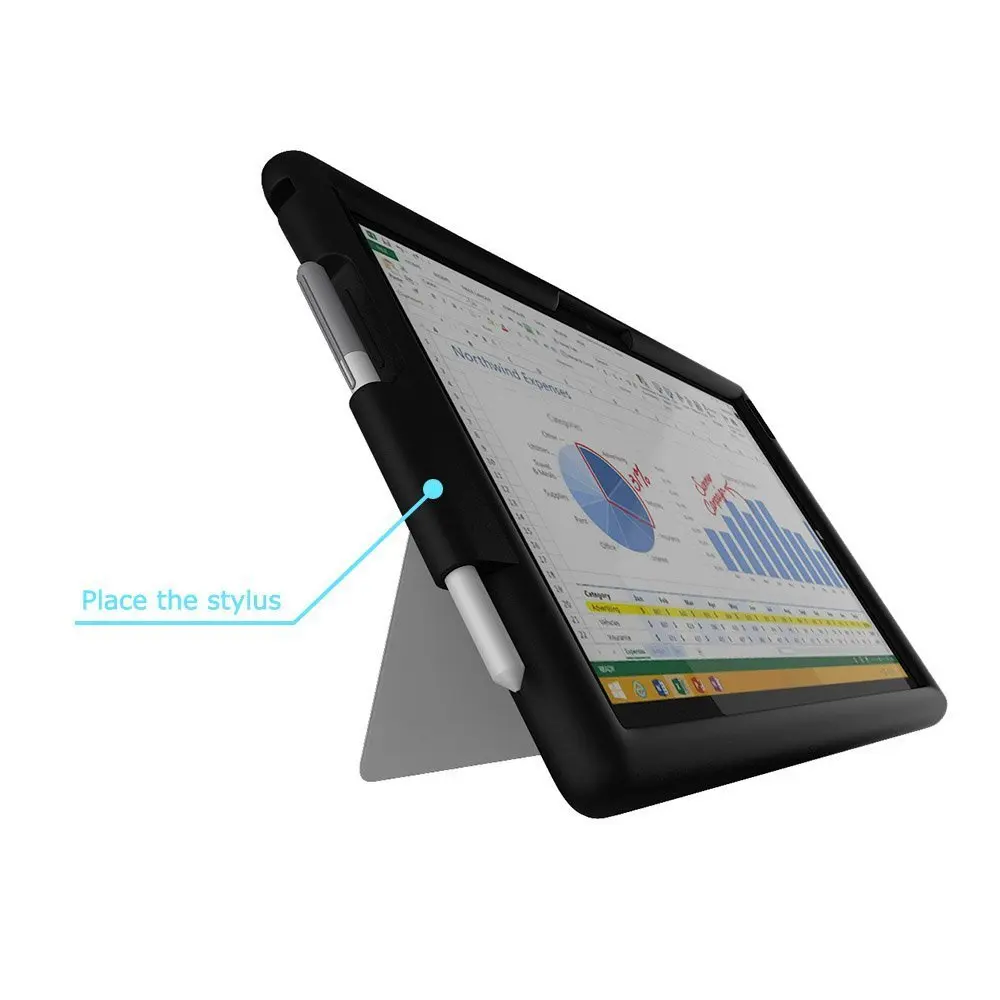 Подпрыгивающий чехол для microsoft New Surface Pro 4 3 5, противоударный чехол для планшета 12 дюймов, Силиконовый прочный Чехол