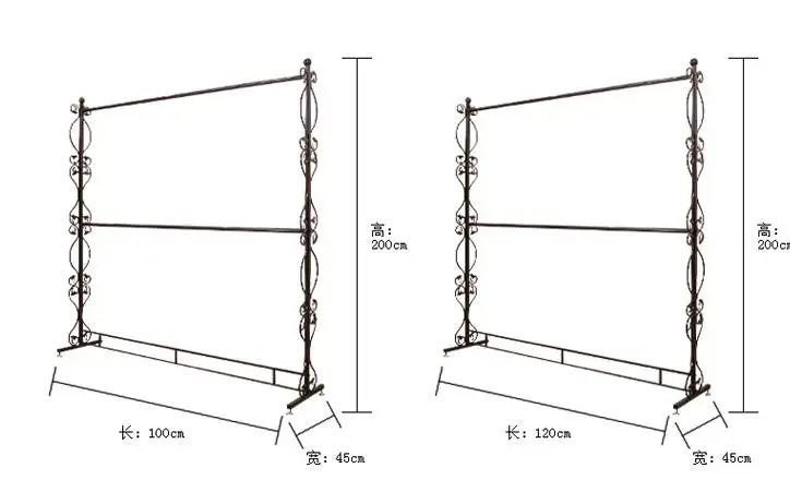 Вешалка для магазина одежды. Железный пол двойное свадебное платье. 008|store hangers|hanger