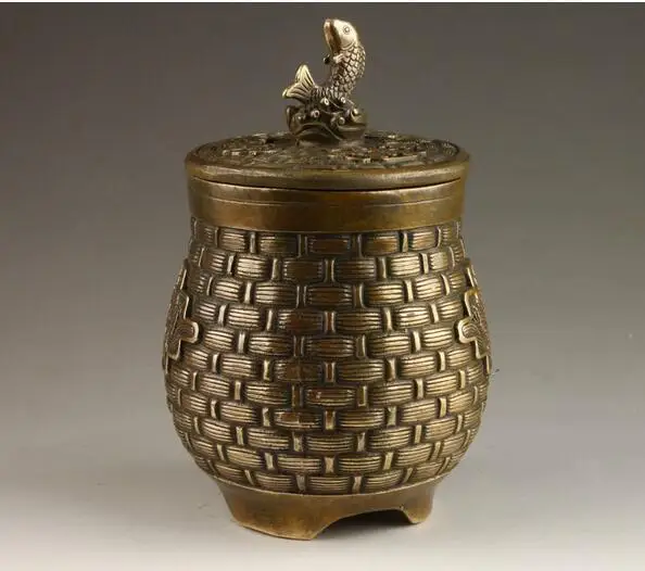 Коллекционная декорированная старая ручная работа медная бронзовая резная