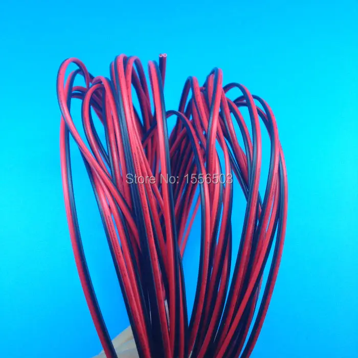 2-контактный изолированный ПВХ-кабель красный черный провод 2468 22AWG 10 м 50 100