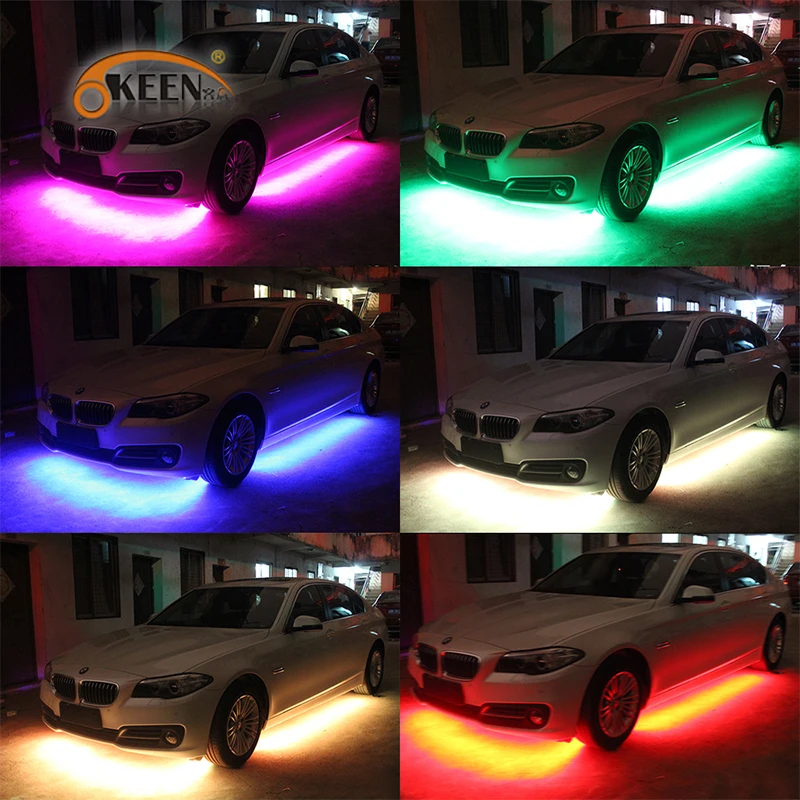 Светодиодная лента OKEEN RGB 5050 4 шт. водонепроницаемая трубка с системой нижнего