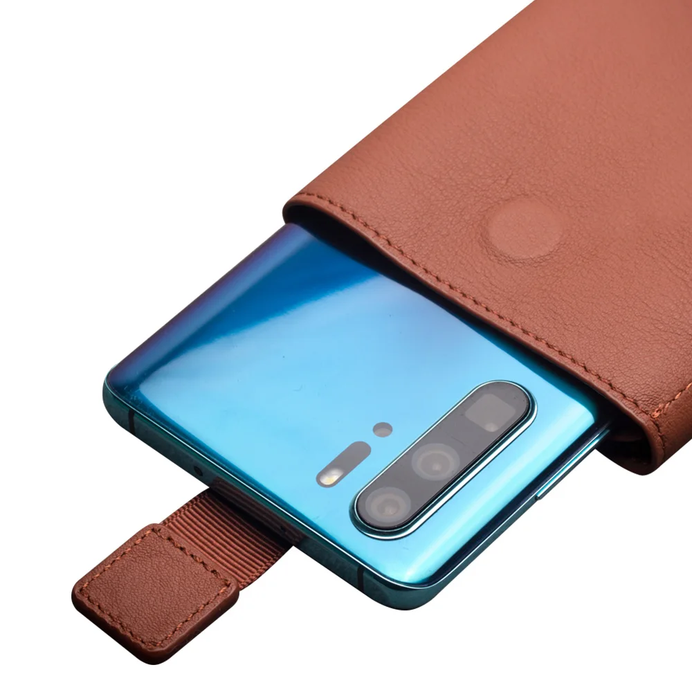 Роскошный кошелек QIALINO из натуральной кожи для Huawei P30 Pro 6 47 дюйма чистый чехол