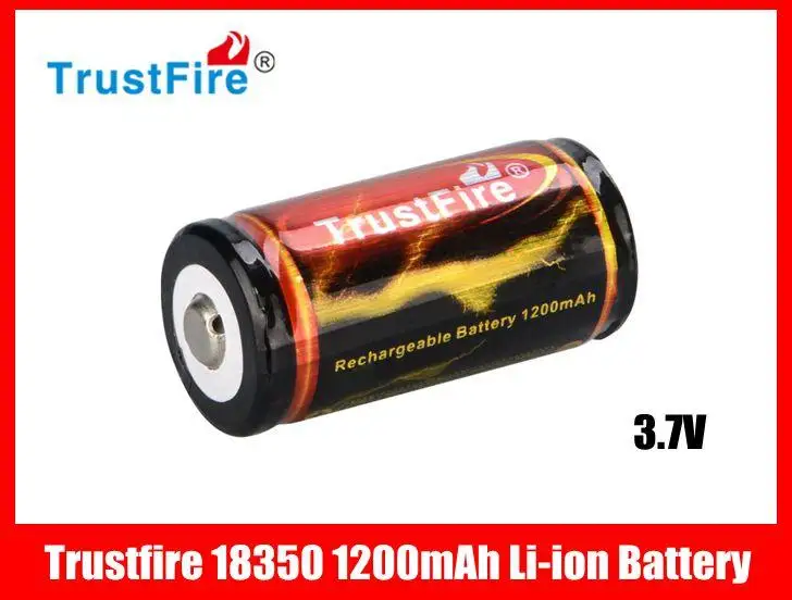 2 шт./лот TrustFire 18350 Аккумулятор 1200 мАч 3 7 в перезаряжаемые литий-ионные батареи с