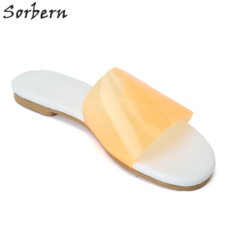 Sorbern/летние женские шлепанцы на плоской подошве цвет заказ большие размеры летние роскошная обувь