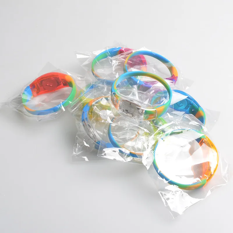 

Voice Control LED Light Wristband Flashing Glowing Bracelet Bangle Bar Glow Party home decor wedding birthday