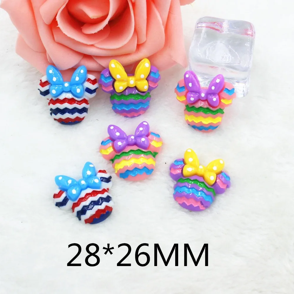 

30 шт./лот плоская задняя резиновая мышь смешанные цвета резиновые кабошоны аксессуары