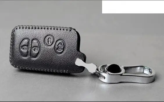 D BLACK Leather Car Remote Key Case Fob Cover For Toyota Land Cruiser Prado 150 Camry Prius Crown For Subaru Foreste Outback XV legacy - Название цвета: D BLACK