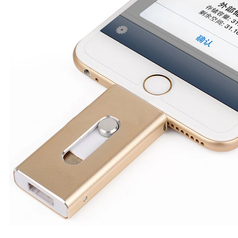 Microflash Usb флэш накопитель для iphone 6/6S/7/7plus/5/5S/5C/ipad 8 Гб оперативной памяти 16