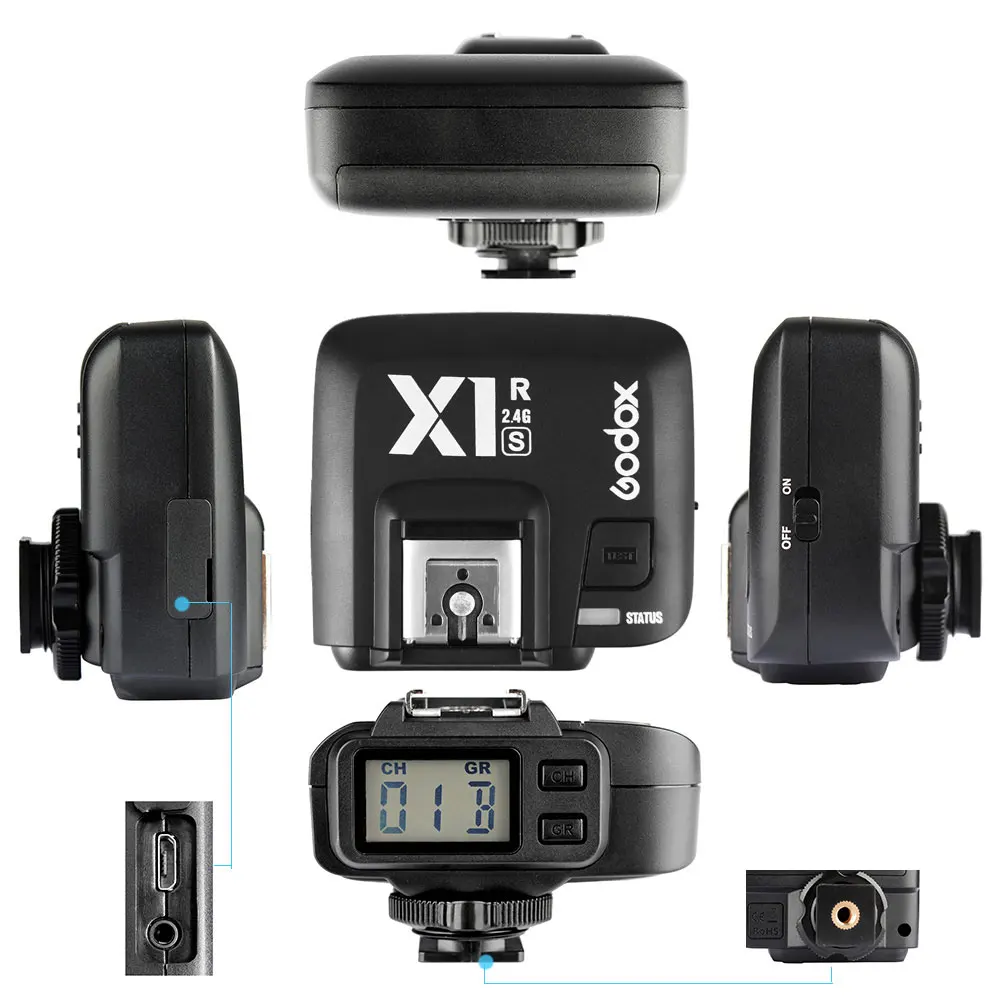 Godox x1r-s 2.4 г Беспроводной приемник для x1t-s триггера передатчик Sony A58 a7rii a7ii A99 A7R a6300