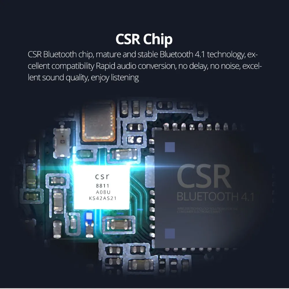 Беспроводные bluetooth наушники FONKEN спортивные вкладыши с стерео для бега магнитные